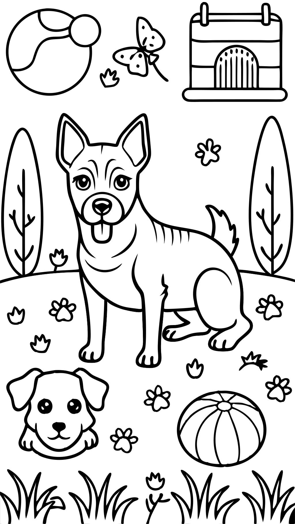 free coloring pages for dogs